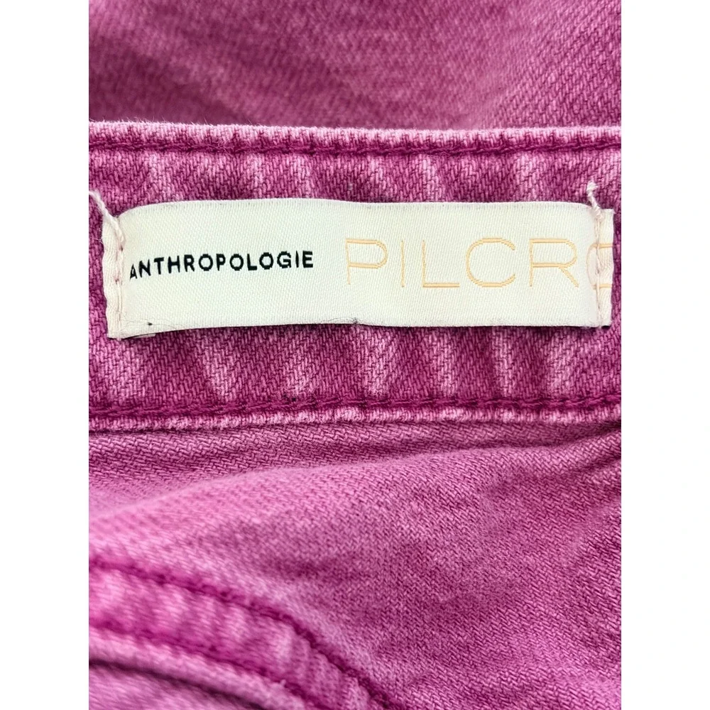 Anthropologie Pilcro Cut Off Jean Shorts Women 26 Purple Mid Rise Pockets - Picture 5 of 14